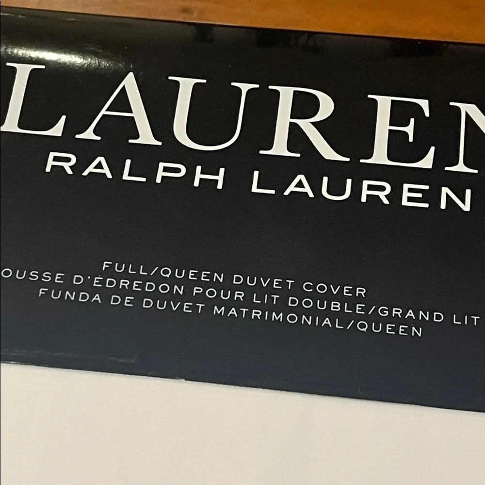 Ralph Lauren Spencer Cable Embroidery Queen Duvet Cover 1 King 2 Standard Shams